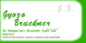 gyozo bruckner business card